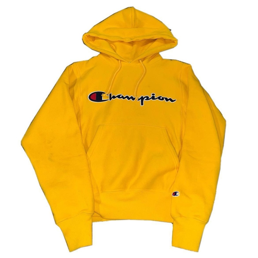 Men’s yellow champion hoodie ⭐️